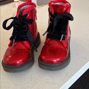 Girls sparkly red boots size 9 kids